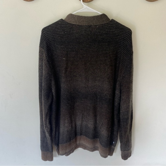 Vintage Geoffrey Beene striped V neck grandpa pullover sweater size XL - Picture 4 of 8